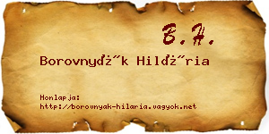 Borovnyák Hilária névjegykártya